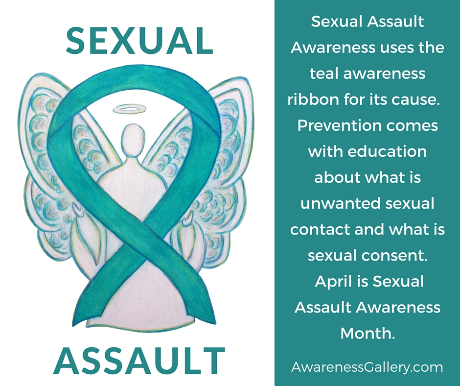 Sexual Assault Awareness Teal Ribbon Angel Art Painting