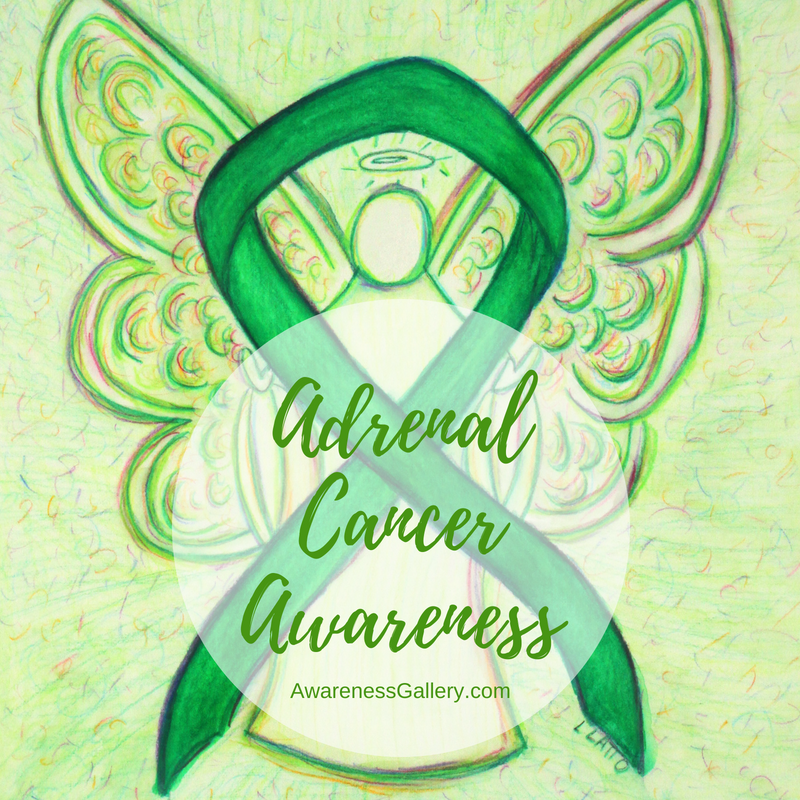 Kelly GAwareness Ribbon Art and Gifts by AwarenessGallery.comreen Awareness Ribbon Art for Adrenal Cancer