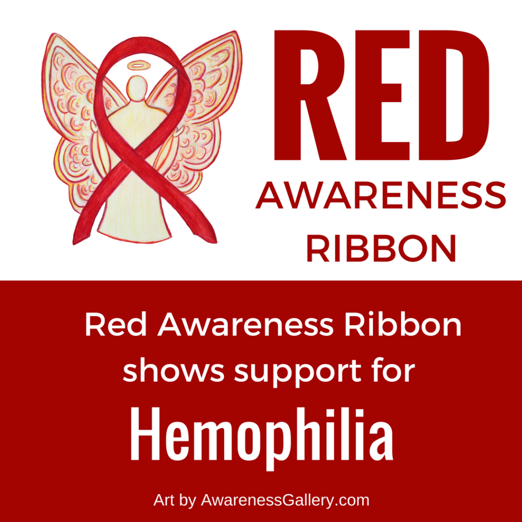 Hemophilia Red Awareness Ribbon Angel Gifts