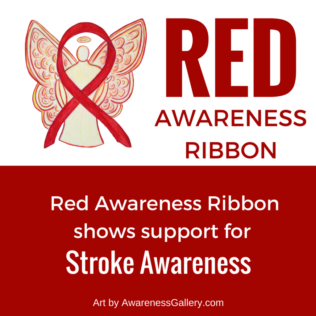 Stroke Awareness Red Awareness Ribbon Angel Gifts
