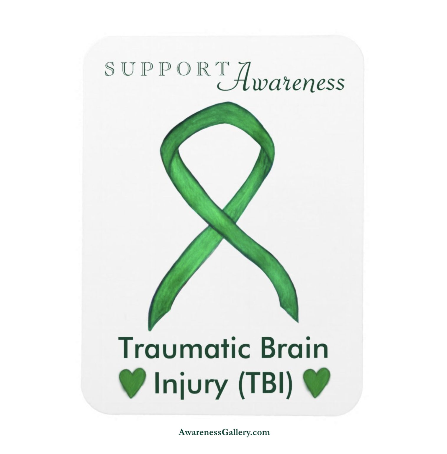 Traumatic Brain Injury (TBI) Awareness Ribbon Custom Gifts and ...